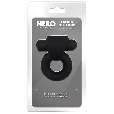 Nero Liquid Silicone Vibe Cock Ring by Evolved - Silicone Cock Rings
