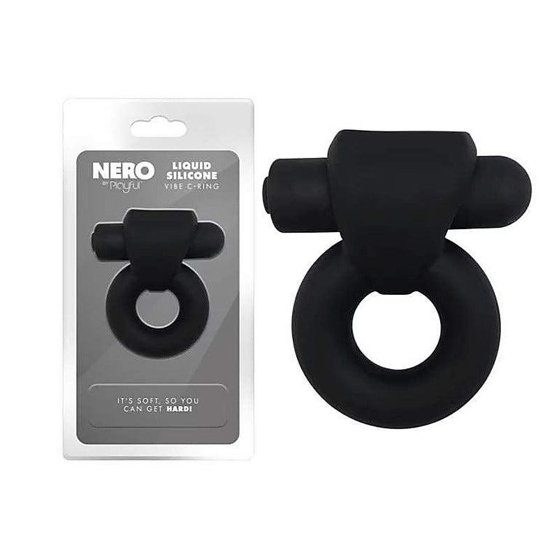 Nero Liquid Silicone Vibe Cock Ring by Evolved - Silicone Cock Rings