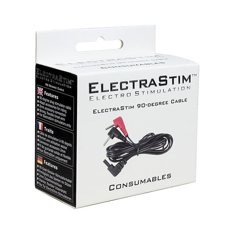 Replacement Cable with 90 Degree Plugs by Electrastim - Vibrator Accessories
