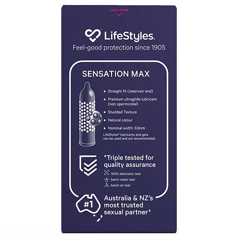 LifeStyles Sensation Max Condoms 8 Pack - Condoms