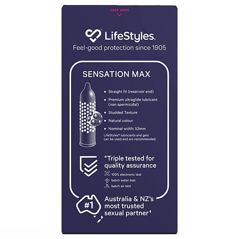 LifeStyles Sensation Max Condoms 8 Pack - Condoms