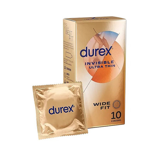 Invisible Wide Fit Condoms 10 Pack by Durex - Condoms