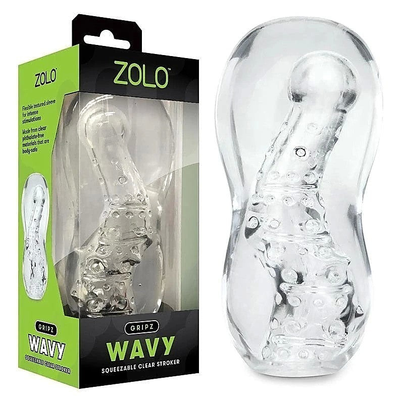 Zolo Gripz Wavy Squeezable Stroker by Xgen Products - Masturbators and Strokers