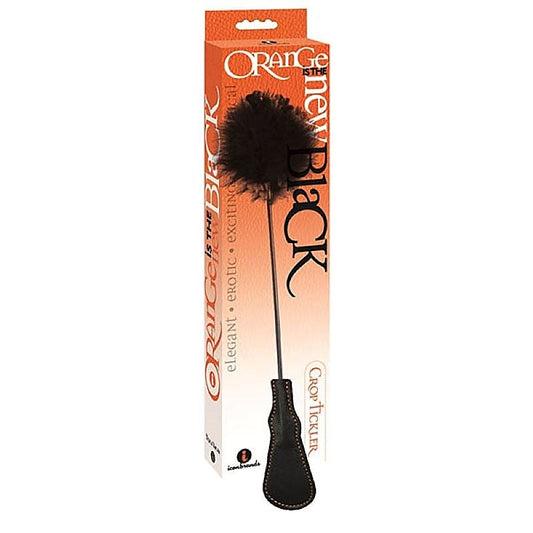 The 9's Orange BDSM Riding Crop by Icon Brands - Whips And Crops