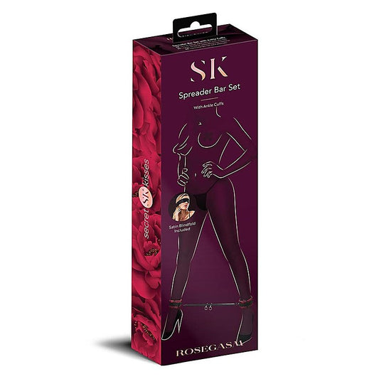 Secret Kisses Rosegasm BDSM Play Spreader Bar Set - Cuffs And Restraints