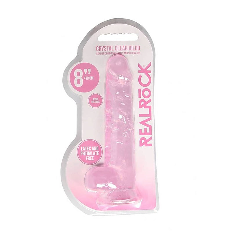 REALROCK 20.3 cm Realistic Dildo With Balls by Shots Toys - Realistic Dildos