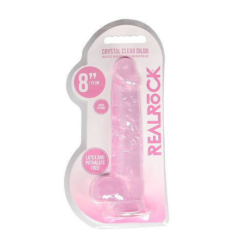 REALROCK 20.3 cm Realistic Dildo With Balls by Shots Toys - Realistic Dildos