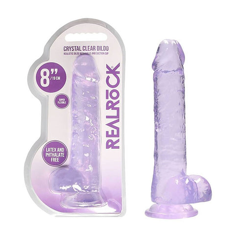 REALROCK 20.3 cm Realistic Dildo With Balls by Shots Toys - Realistic Dildos