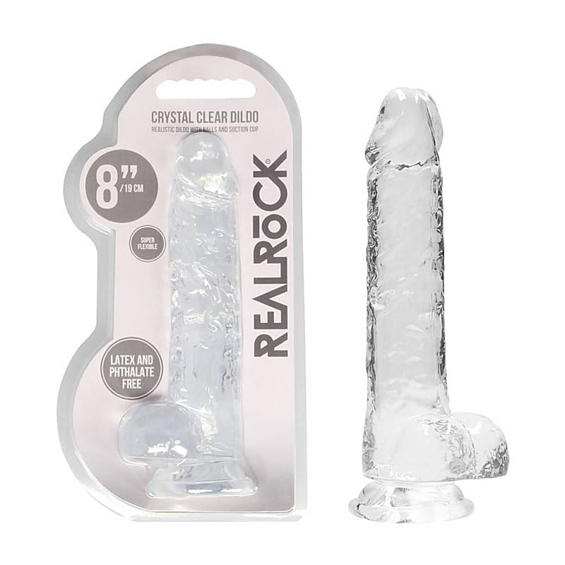 REALROCK 20.3 cm Realistic Dildo With Balls by Shots Toys - Realistic Dildos