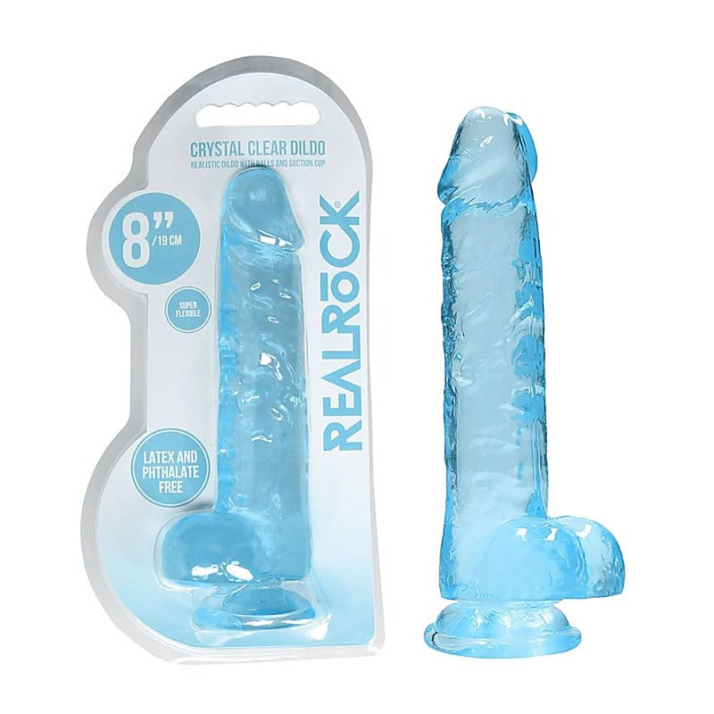 REALROCK 20.3 cm Realistic Dildo With Balls by Shots Toys - Realistic Dildos