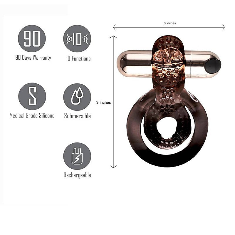 Maia Jayden USB Rechargeable Vibrating Cock & Ball Rings - Vibrating Cock Rings
