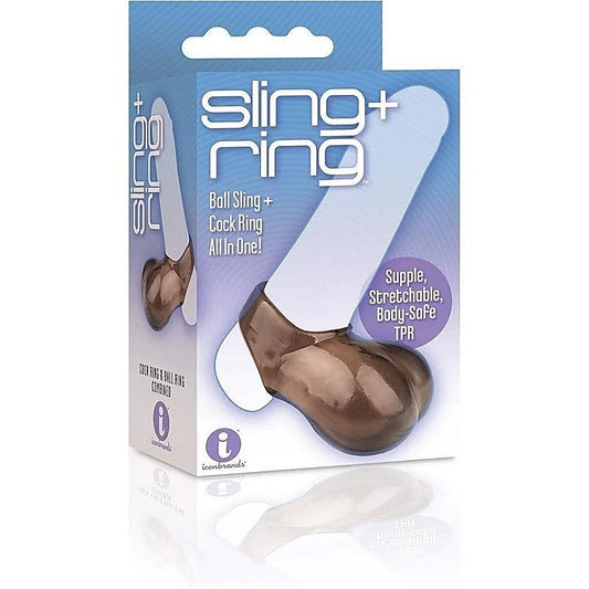 Sling and Cock Ring by Icon Brands - Ball and Cock Toys