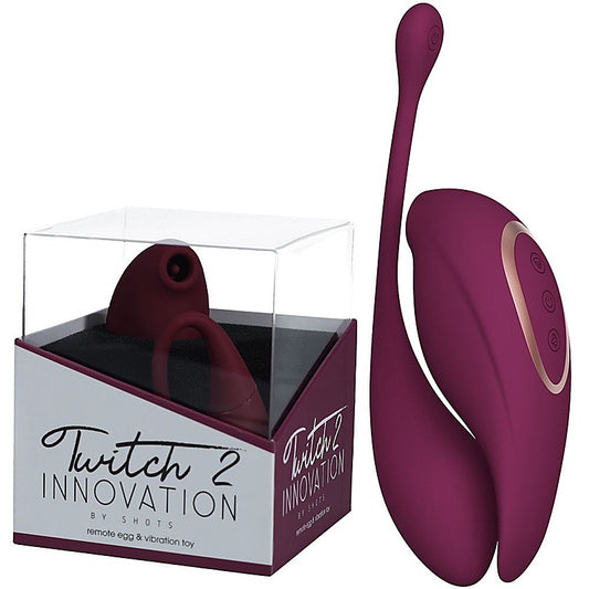 Twitch 2 USB Rechargeable Suction Vibrator by Shots Toys - Remote Control Vibrators