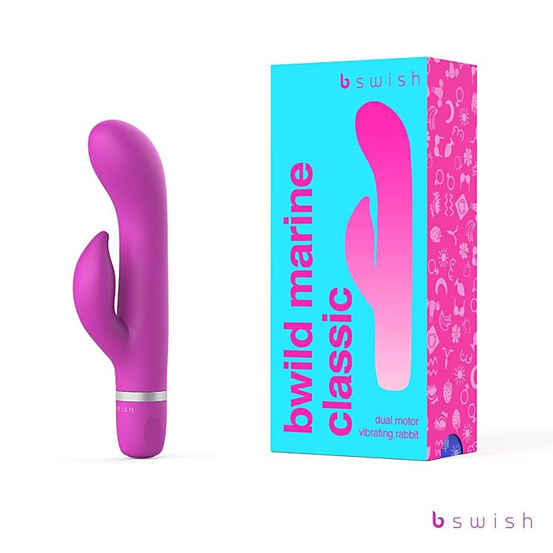 B Swish Bwild Classic Marine 15.2 cm Vibrating Rabbit Massager Dual Motor - Rabbit Vibrators