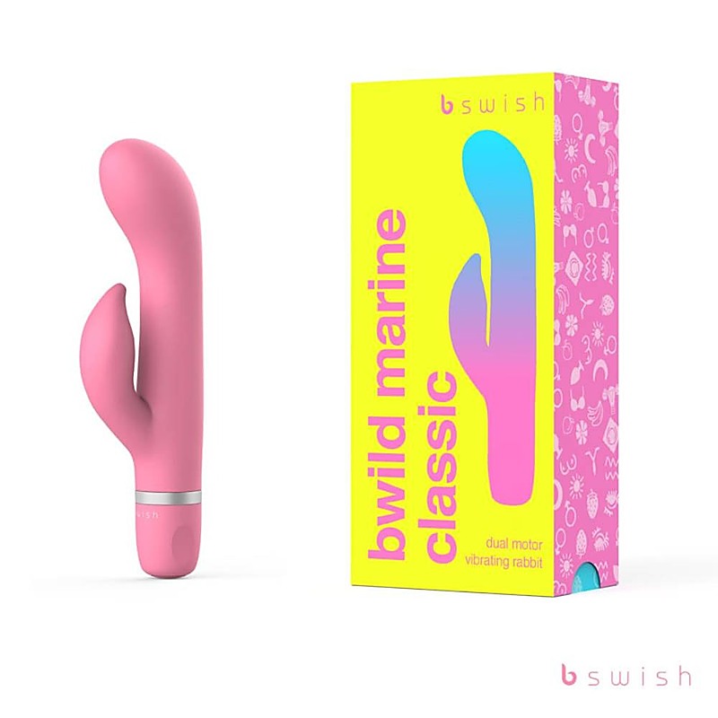 B Swish Bwild Classic Marine 15.2 cm Vibrating Rabbit Massager Dual Motor - Rabbit Vibrators