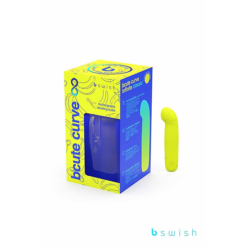 B Swish Curve Infinite Classic USB Rechargeable G Spot Vibrator Storage Case - G-Spot Vibrators