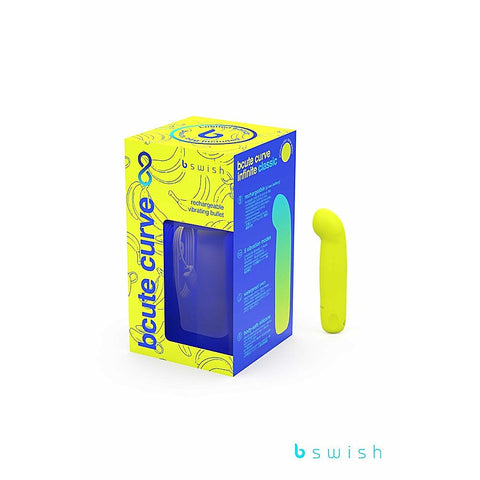 B Swish Curve Infinite Classic USB Rechargeable G Spot Vibrator Storage Case - G-Spot Vibrators