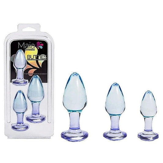 Maia BUTTIES Clear Butt Plugs Set of 3 Sizes by Maia Toys - Butt Plugs