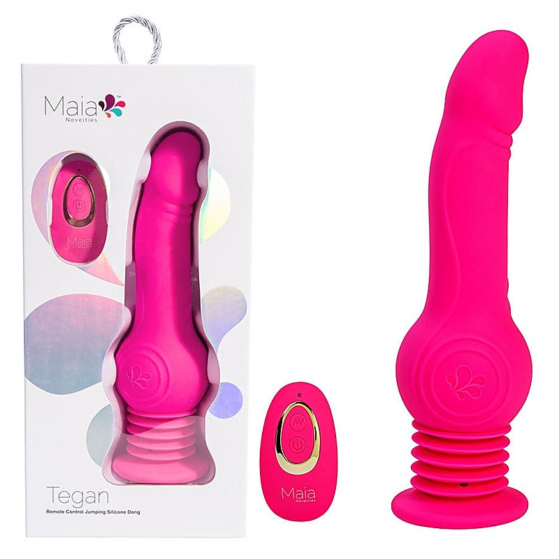 Maia TEGAN USB Rechargeable Jumping Vibrating Dong - Vibrating Dildos