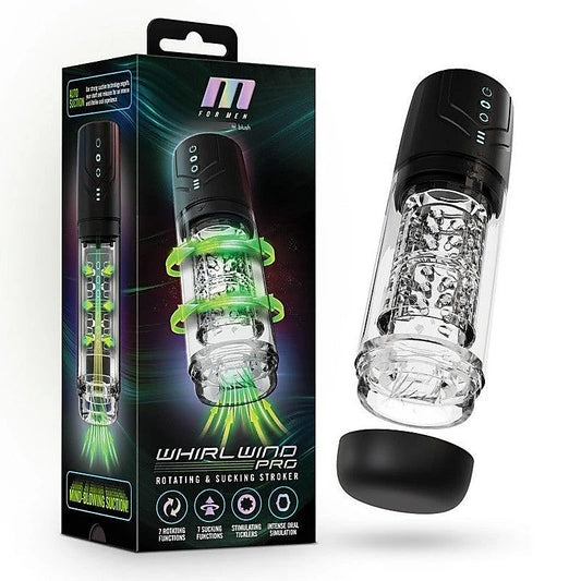 Whirlwind Pro Rotating & Sucking Auto Mens Stroker - Masturbators and Strokers