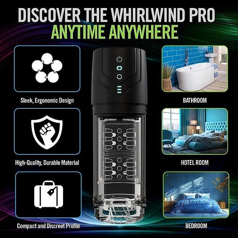 Whirlwind Pro Rotating & Sucking Auto Mens Stroker - Masturbators and Strokers
