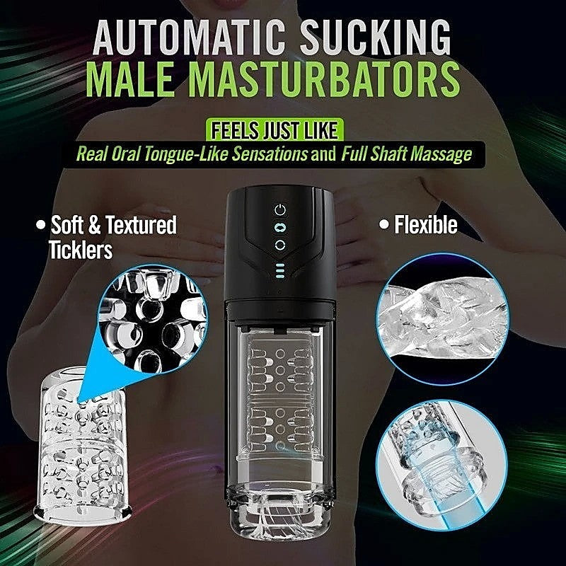 Whirlwind Pro Rotating & Sucking Auto Mens Stroker - Masturbators and Strokers