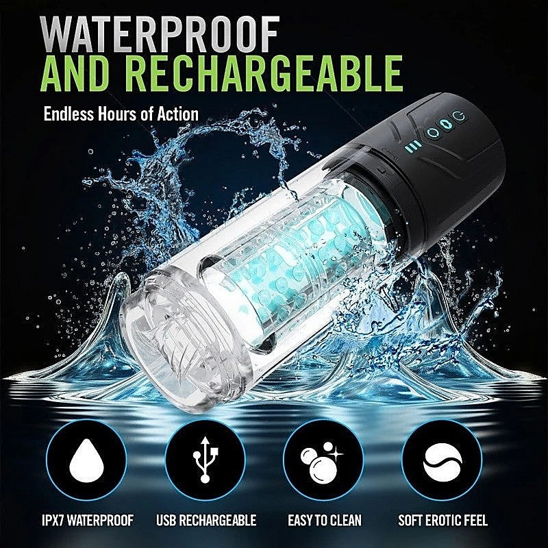 Whirlwind Pro Rotating & Sucking Auto Mens Stroker - Masturbators and Strokers