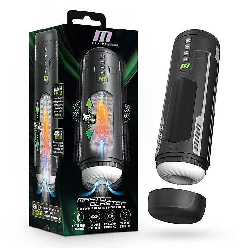 Master Blaster Vibrating & Sucking Auto Male Masturbator - Masturbators and Strokers