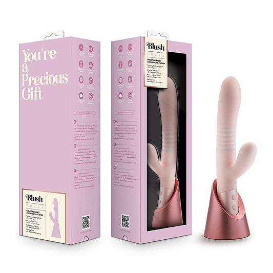 Fraya USB Rechargeable Thrusting Rabbit by Blush Novelties - Rabbit Vibrators