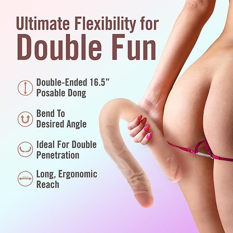 Dr Skin Plus Posable Double Dong by Blush Novelties - Double Ender