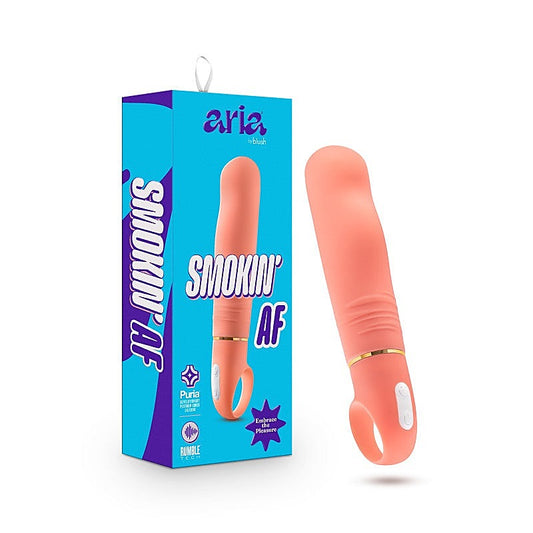 Aria Smokin' AF Coral Vibrator by Blush Novelties - G-Spot Vibrators
