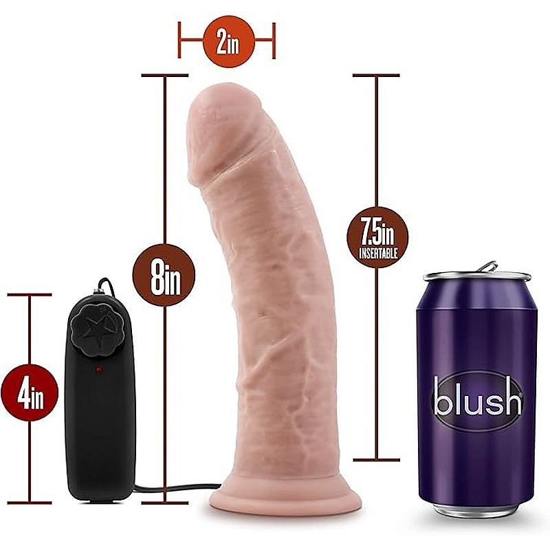 Blush Novelties Dr Skin Dr Joe Vibrating Dong Flesh 20.3cm - Vibrating Dildos