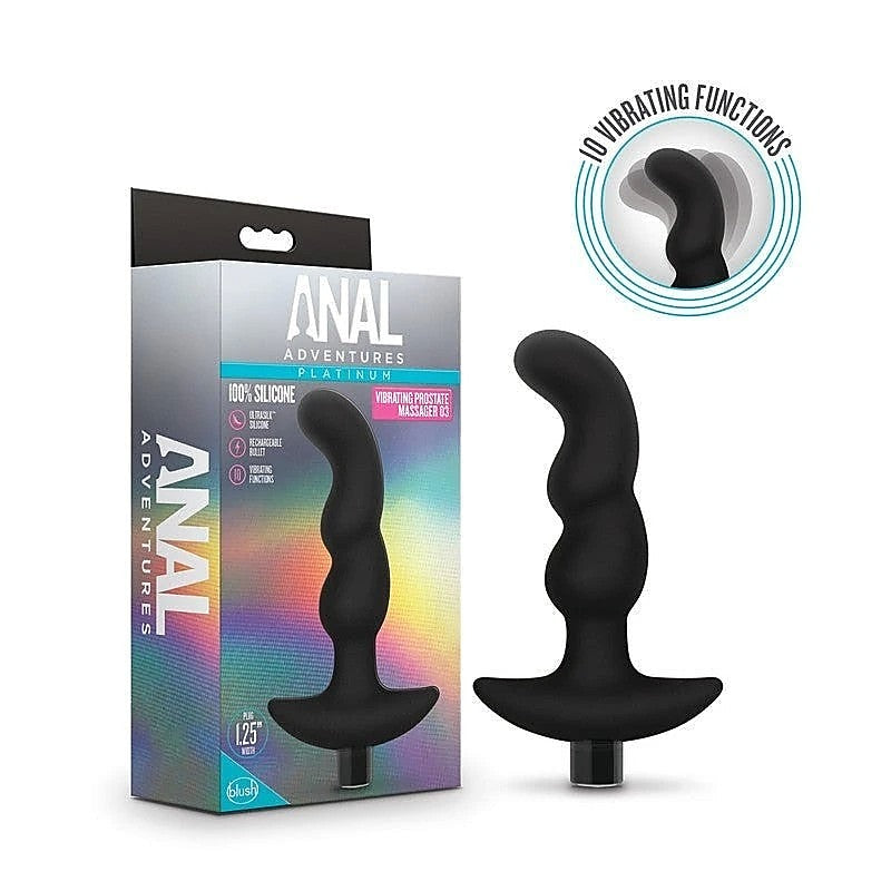 Anal Adventures Platinum Vibrating Prostate Massager - Prostate Toys