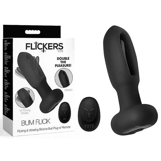 Inmi Flickers Bum Flick Remote Butt Plug by XR Brands - Butt Plugs