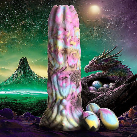 Dragon Spawn Multi Coloured Fantasy Dildo by XR Brands - Realistic Dildos