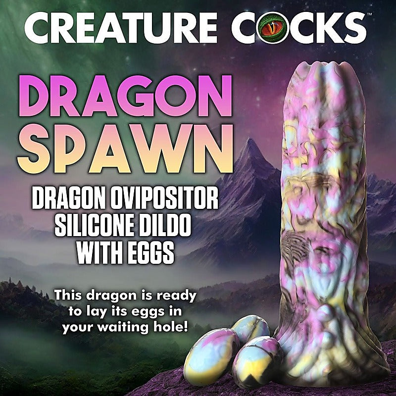Dragon Spawn Multi Coloured Fantasy Dildo by XR Brands - Realistic Dildos
