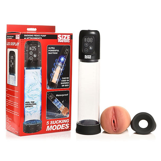 Size Matters Sucking and Rechargeable Mens Penis Pump - Penis Pumps And Stretchers