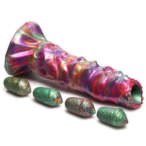 Larva Silicone Ovipositor Dildo w/ Eggs by XR Brands - Realistic Dildos