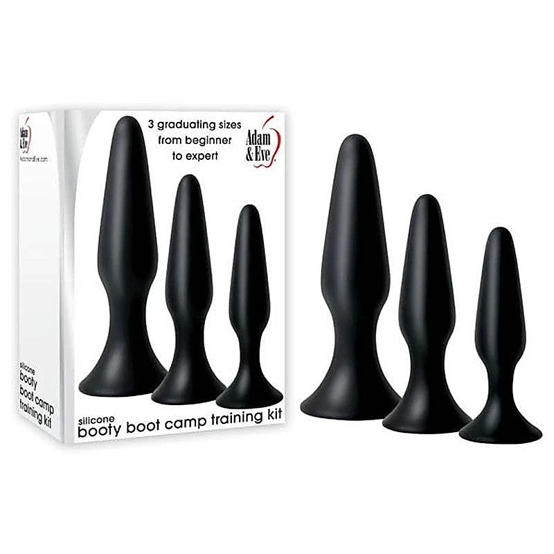 Silicone Booty Boot Camp 3 Size Anal Training Kit - Butt Plugs
