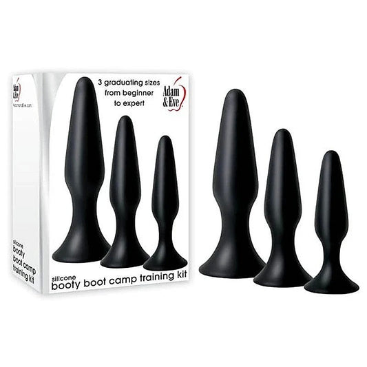 Silicone Booty Boot Camp 3 Size Anal Training Kit - Butt Plugs