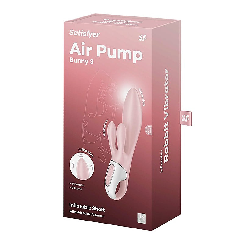 Air Pump Bunny 3 Inflatable Rabbit Vibrator by Satisfyer - Rabbit Vibrators