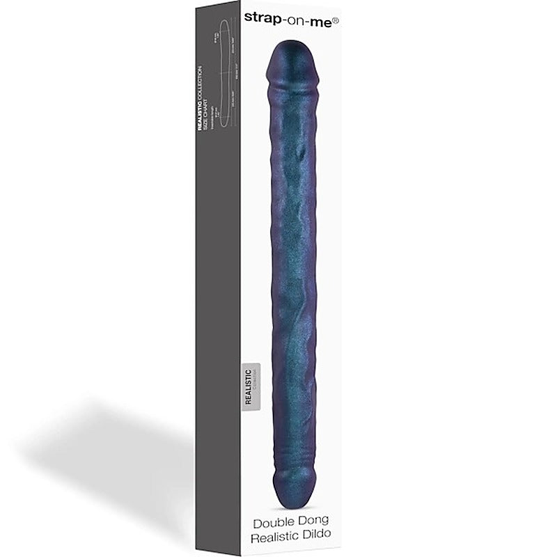 Realistic Double Dong Snaky Metallic by Strap-On-Me - Realistic Dildos