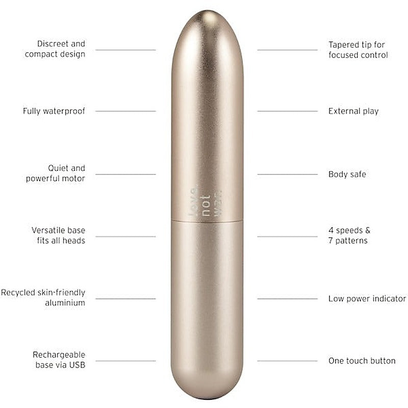 LOVE NOT WAR Maya Multi Function Bullet Vibrator - Bullet Vibrators