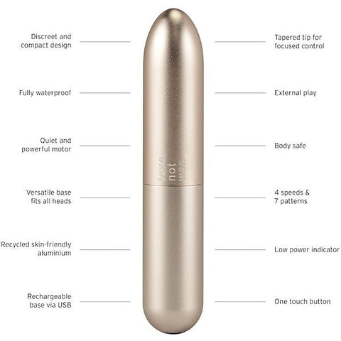 LOVE NOT WAR Maya Multi Function Bullet Vibrator - Bullet Vibrators