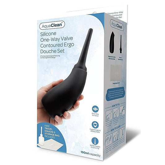 AquaClean 1-Way Valve Contoured Ergo Douche Set Capacity - Enemas and Douches