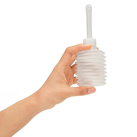 AquaClean Silicone 1 Way Valve Ergo Anal Douche Set - Enemas and Douches