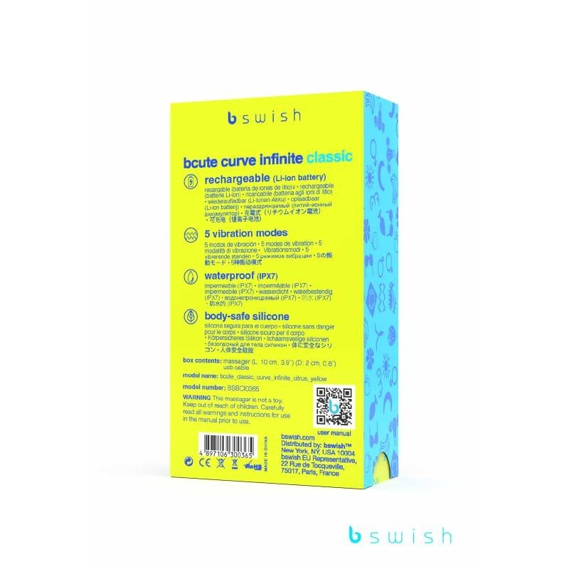 Bcute Curve Infinite Classic Electric Vibrator by B Swish - G-Spot Vibrators