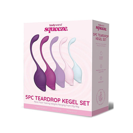 Bodywand Squeeze Teardrop Kegel Set Weighted Kegel Set 5pc - Love Eggs and Kegel Exercisers