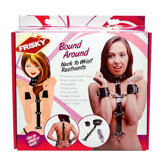 Bound Around Neck to Wrist Restraints by XR Brands - Cuffs And Restraints