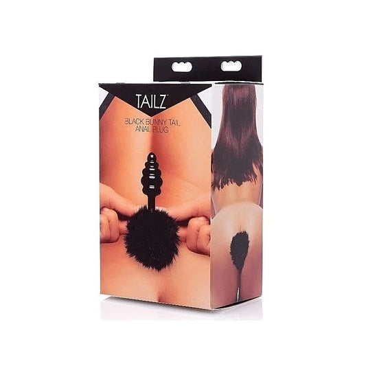 Tailz Black Bunny Tail Anal Plug by XR Brands - Butt Plugs